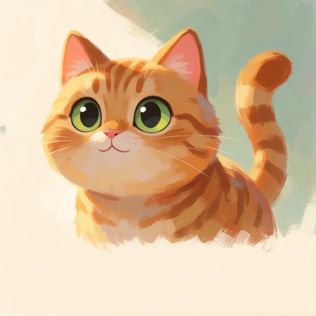 橘猫身体语言翘尾飞机耳